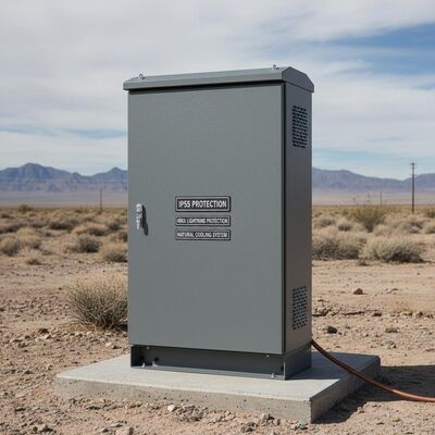 Mini IP55 Outdoor Power Enclosure 40kA Lightning Protection for Harsh Outdoor Sites